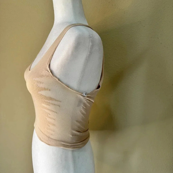 URBAN OUTFITTERS Out From Under Sheer Neutral Crop Top Bralette - XS/S - Picture 2 of 7